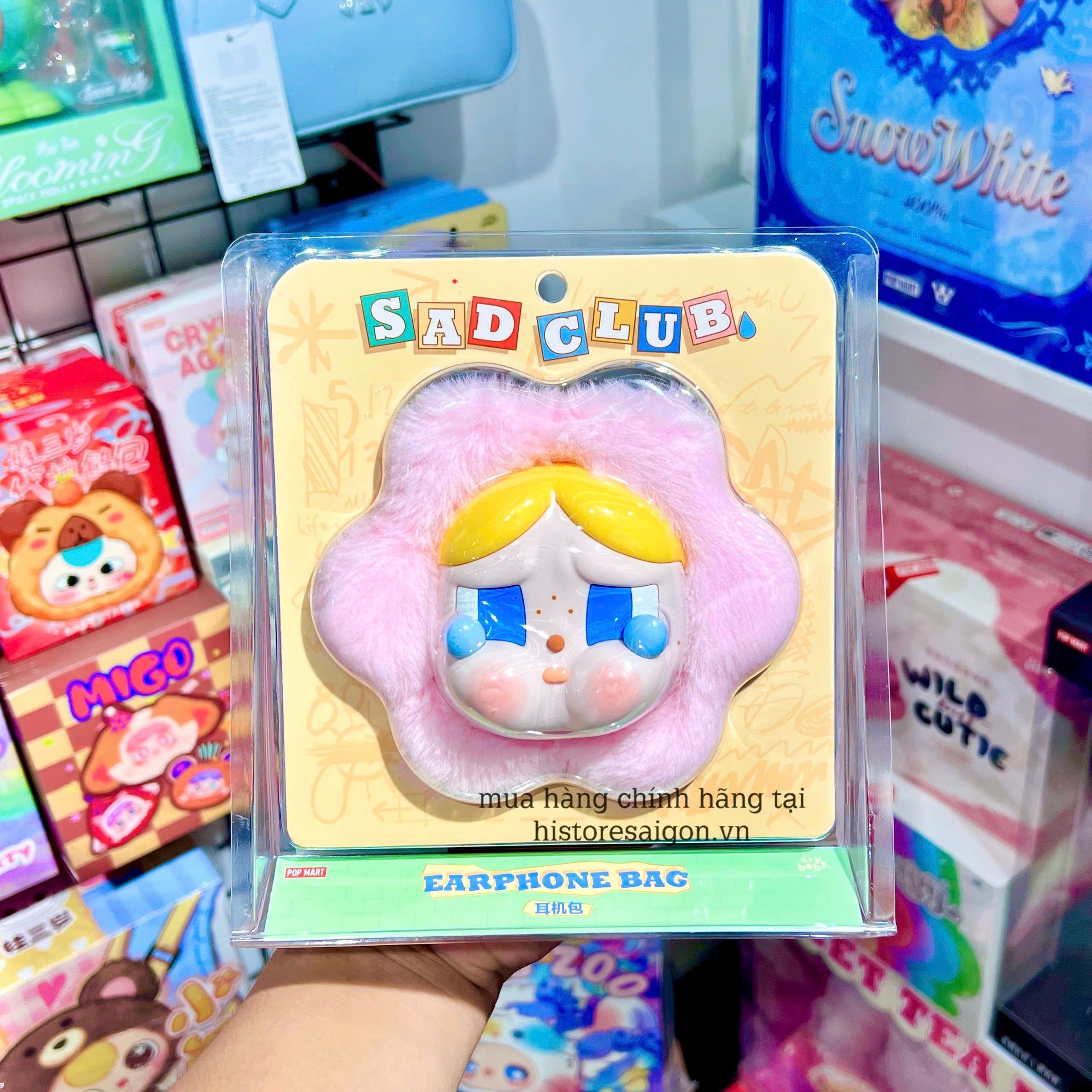 1173 - Crybaby Sad Club Hoa Earphone Bag POPMART 6941848253033 [HÀNG CHÍNH HÃNG]