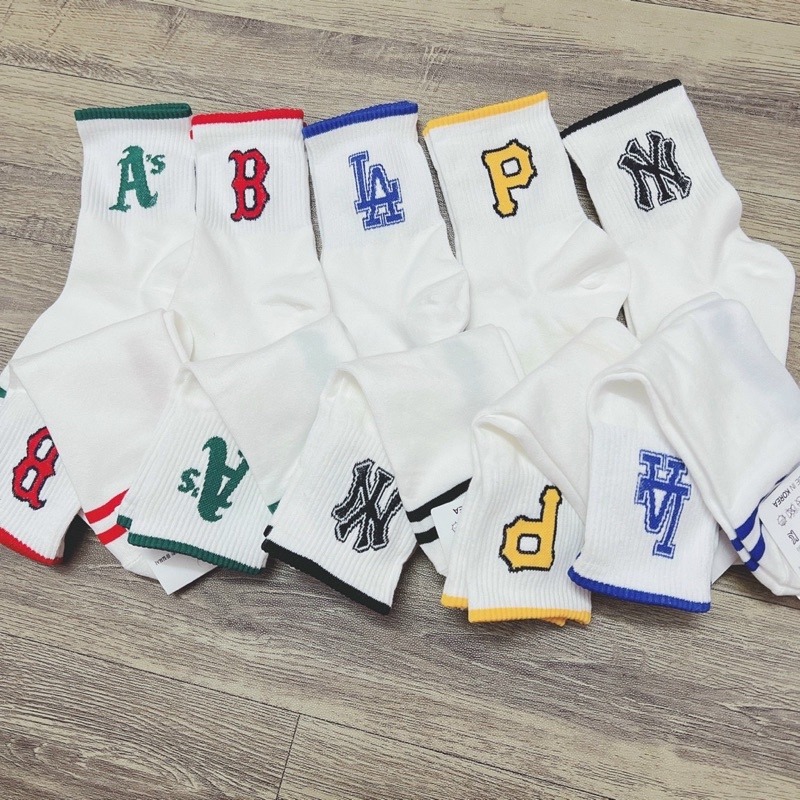 243 -  Vớ/Tất Korea MLB Thể Thao - Cổ Lửng - NY Đen [HÀNG CHÍNH HÃNG]