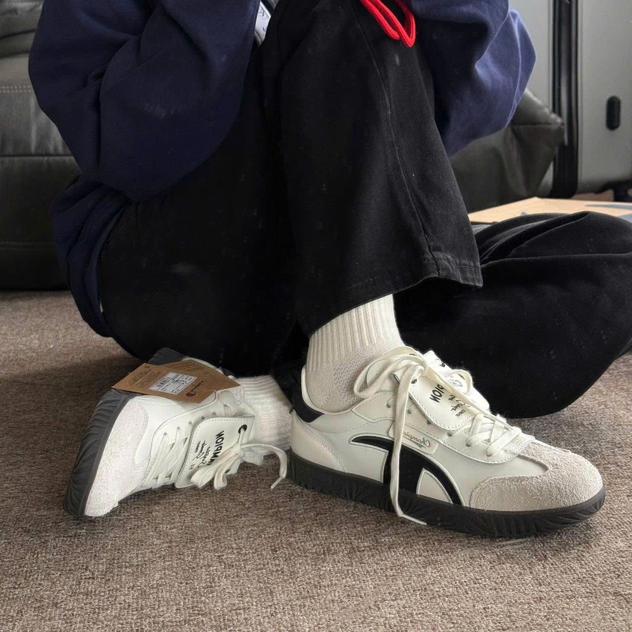 1669 - Giày Champion Essentials T-Trainer Cream Black U4CFCTW14U3 [HÀNG CHÍNH HÃNG]