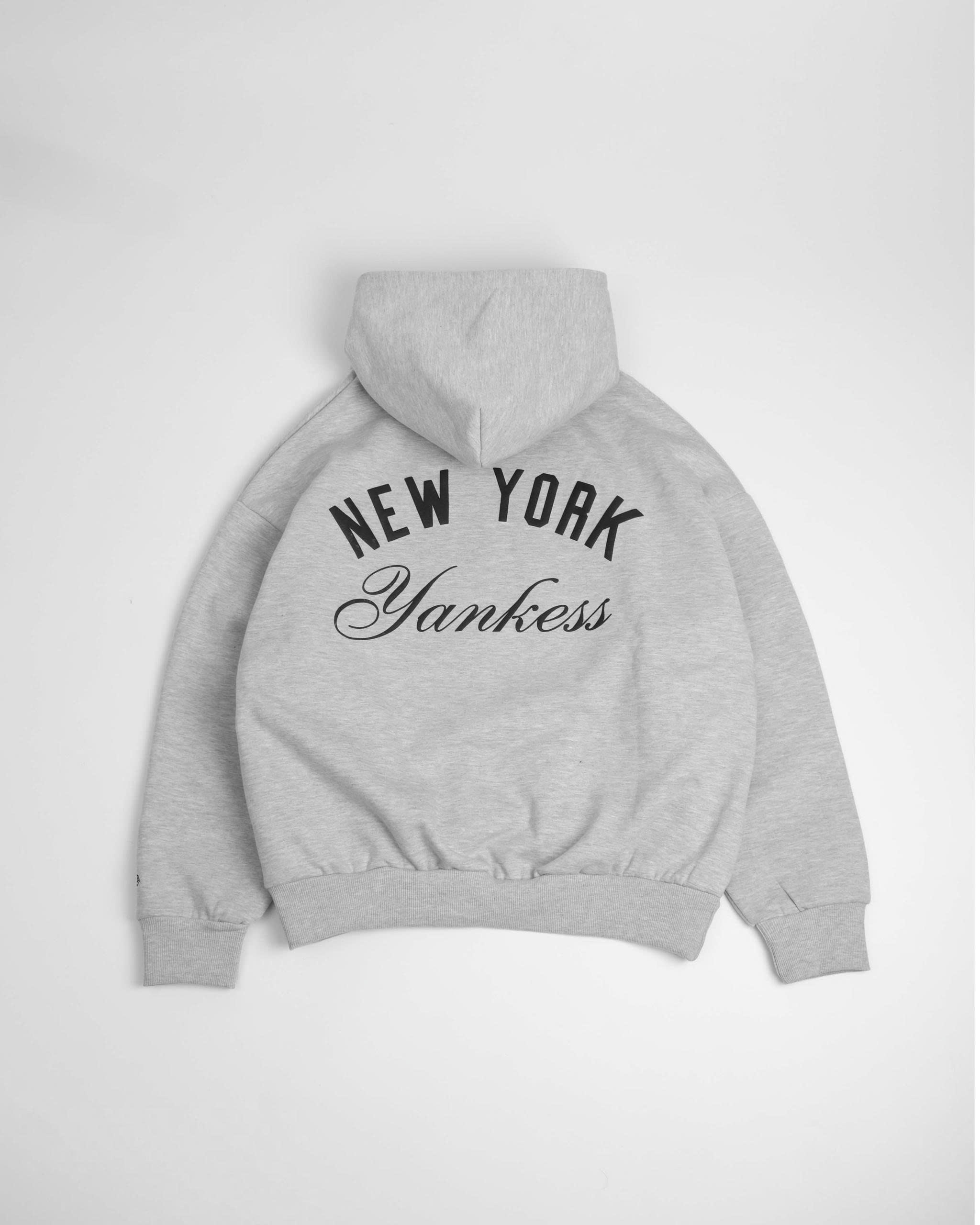 2215 - Áo Hoodie New Era NY New York Yankess Xám Trắng [HÀNG CHÍNH HÃNG]