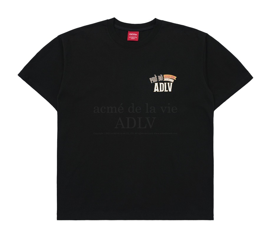 664 -  Áo ADLV x Phở Story Road Sign Bear - Phở Thìn - Gấu Chỉ Dẫn - Đen - Code ADLV 24SS SSPARS BLK [HÀNG CHÍNH HÃNG]