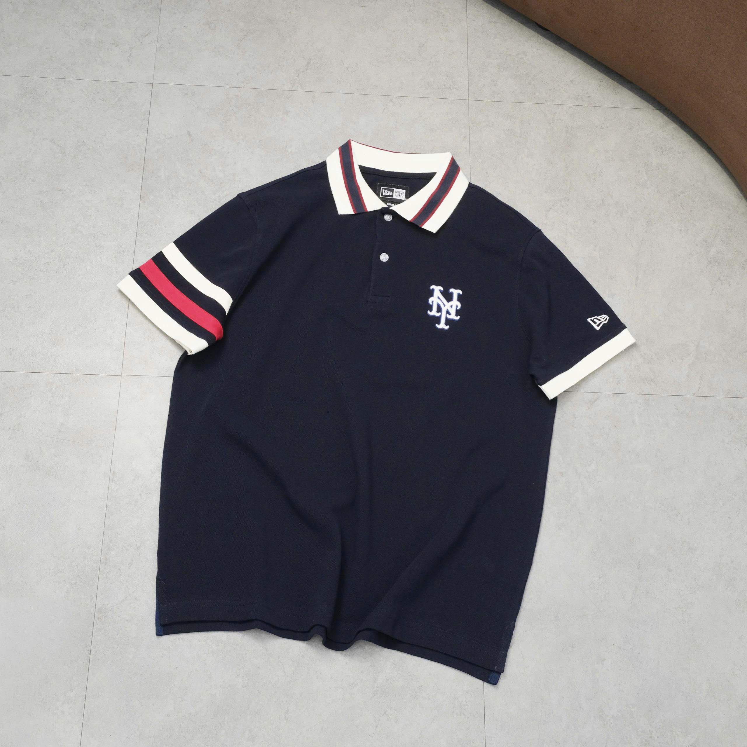 2150 - Áo Polo New Era NY 59FIFTY MLB Doughnut Xanh Navy Tay Viền [HÀNG CHÍNH HÃNG]