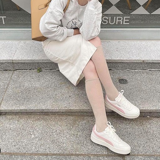 1557 - Giày Puma Skye Clean Peachskin Pink - Trắgg Kem Sọc Hồng - 380147 05 [CHÍNH HÃNG]