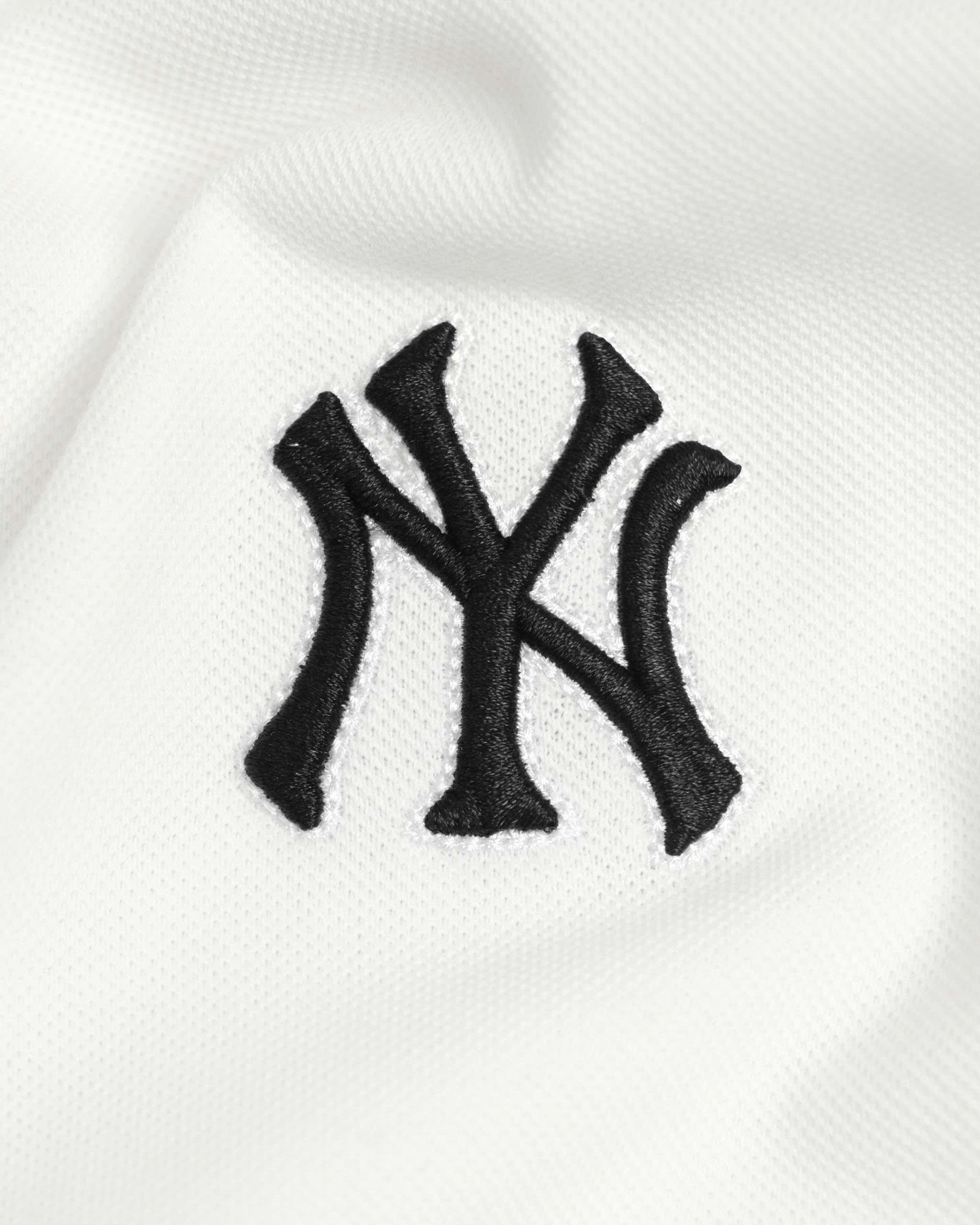 2597 - Áo Polo New Era NY Trắng Cổ Viền Đỏ Đen [HÀNG CHÍNH HÃNG]