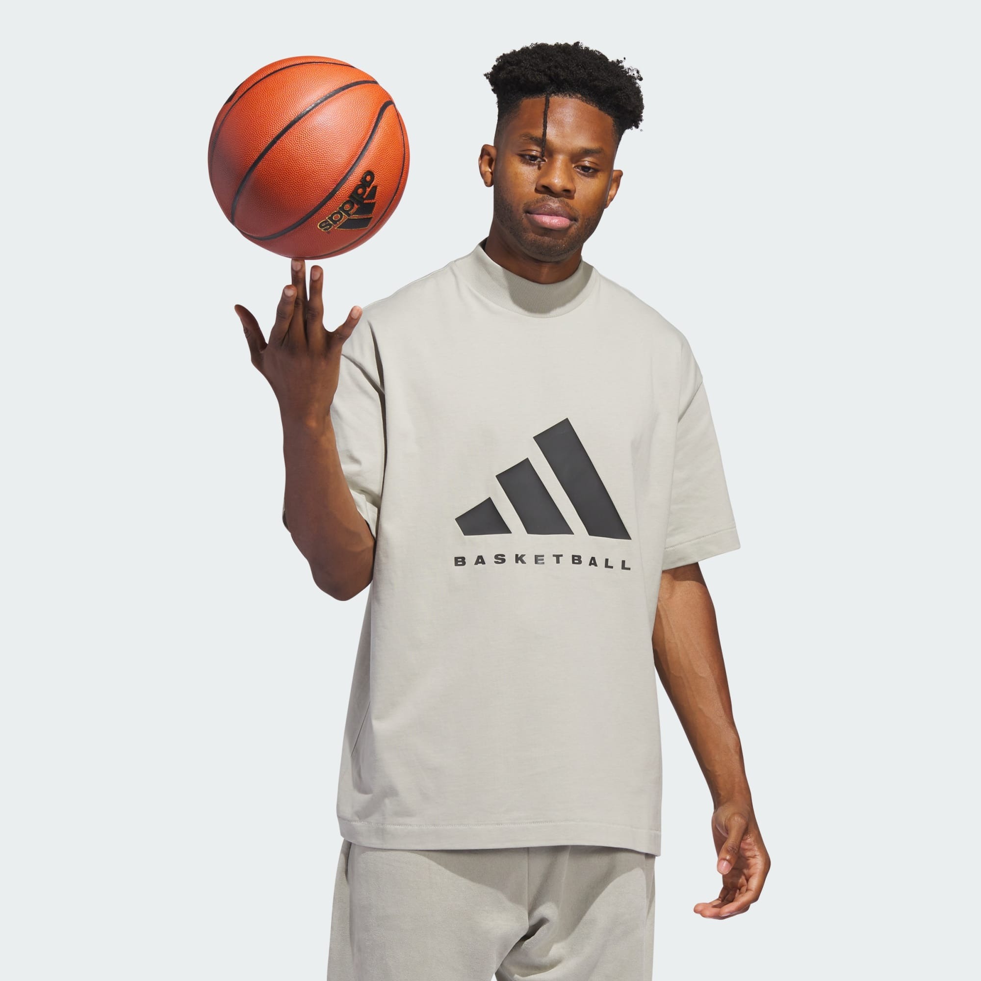 2021 - Áo Adidas Basaketball Tee Sesame IN7568 [HÀNG CHÍNH HÃNG]