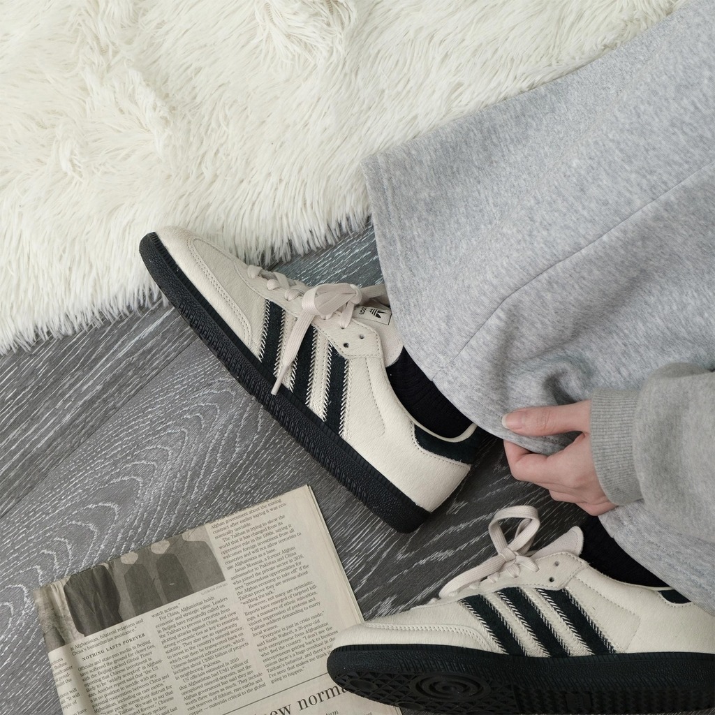 1568 -  Giày Adidas Samba OG Wonder White Black Pony JP5329 [CHÍNH HÃNG]