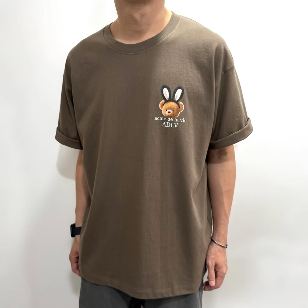 2193 - Áo ADLV Fuzzy Font Rabbit Bear Doll Caco Acmé de la vie ADLV-24SS-SSLRBR-CCA [HÀNG CHÍNH HÃNG]