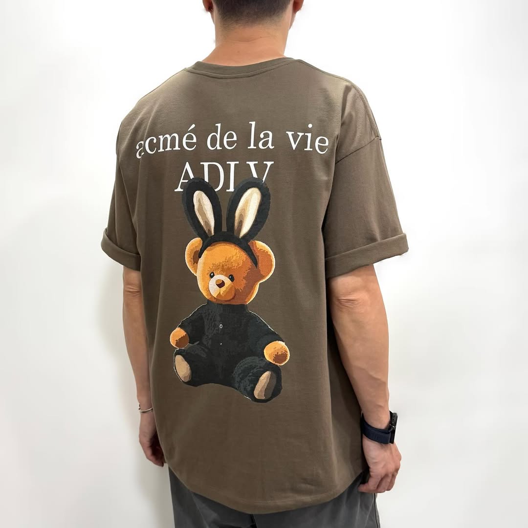 2193 - Áo ADLV Fuzzy Font Rabbit Bear Doll Caco Acmé de la vie ADLV-24SS-SSLRBR-CCA [HÀNG CHÍNH HÃNG]