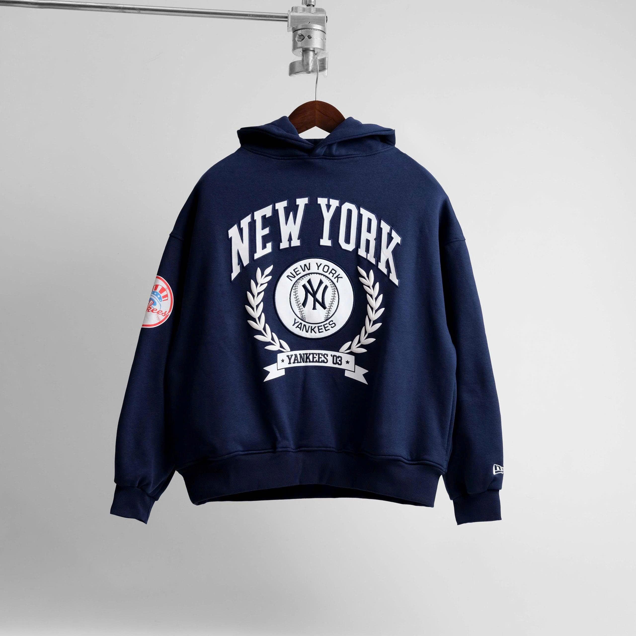 2016 - Áo Hoodie New Era NY New York Yankess Laurel Xanh Navy [HÀNG CHÍNH HÃNG]