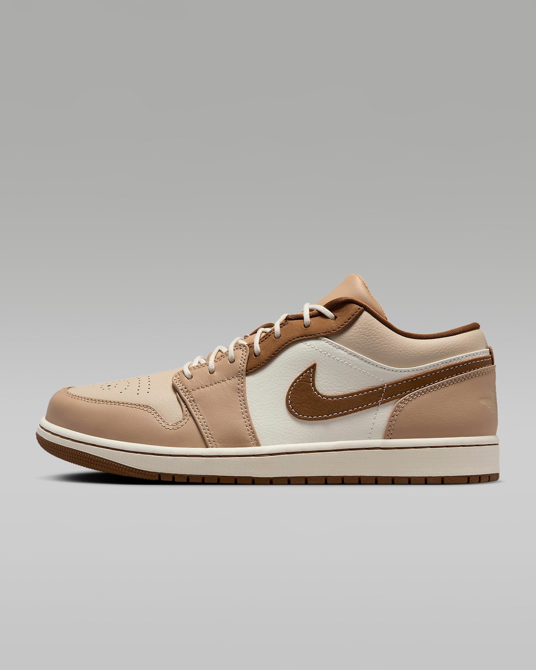 1029 -  Giày Nike Air Jordan 1 Low Premium Tan Brown HF5753 221 [HÀNG CHÍNH HÃNG]