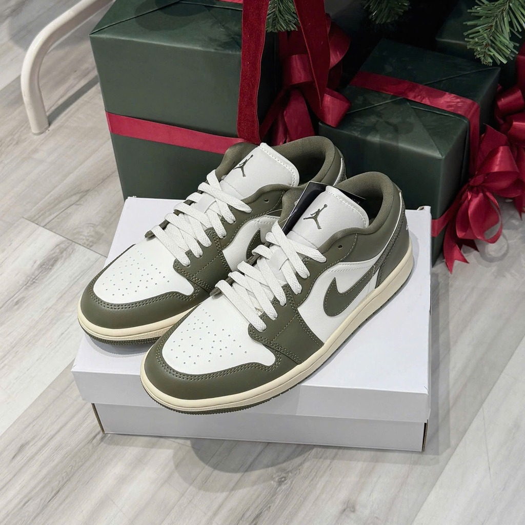 2041 - Giày Nike Air Jordan 1 Low Medium Olive DC0774-122 [HÀNG CHÍNH HÃNG]
