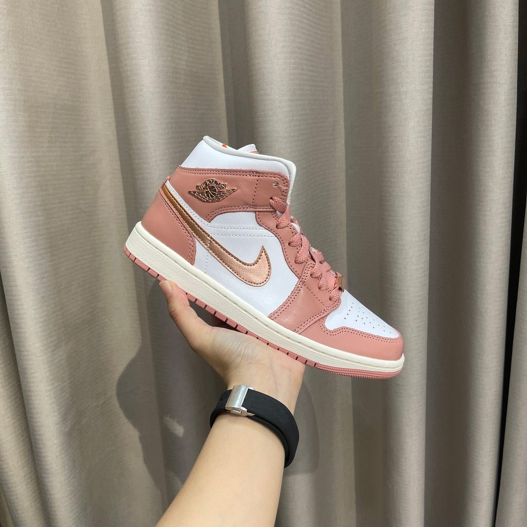 1694 - Giày Nike Air Jordan 1 Mid SE Red Stardust FB9892-670 [HÀNG CHÍNH HÃNG]