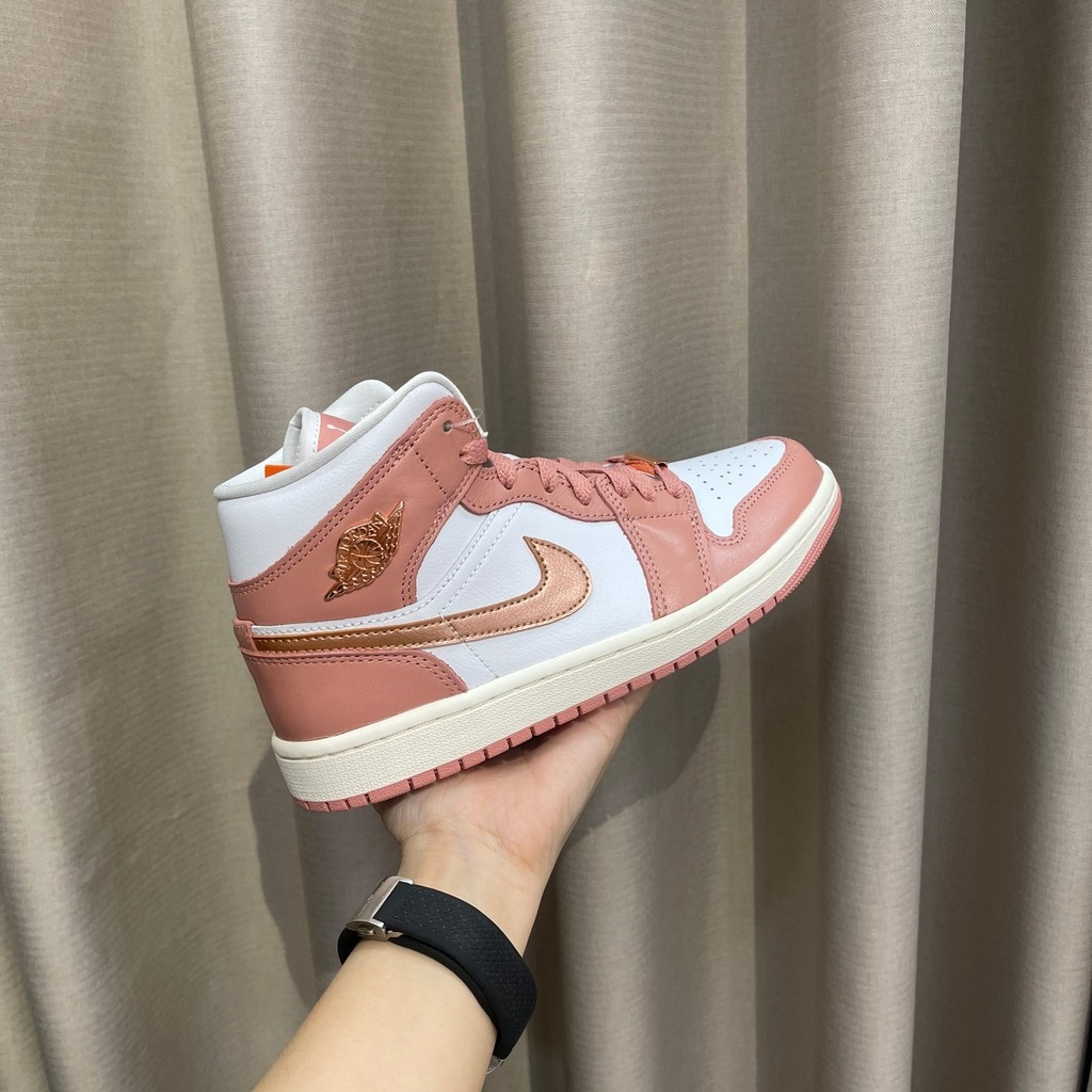 1694 - Giày Nike Air Jordan 1 Mid SE Red Stardust FB9892-670 [HÀNG CHÍNH HÃNG]