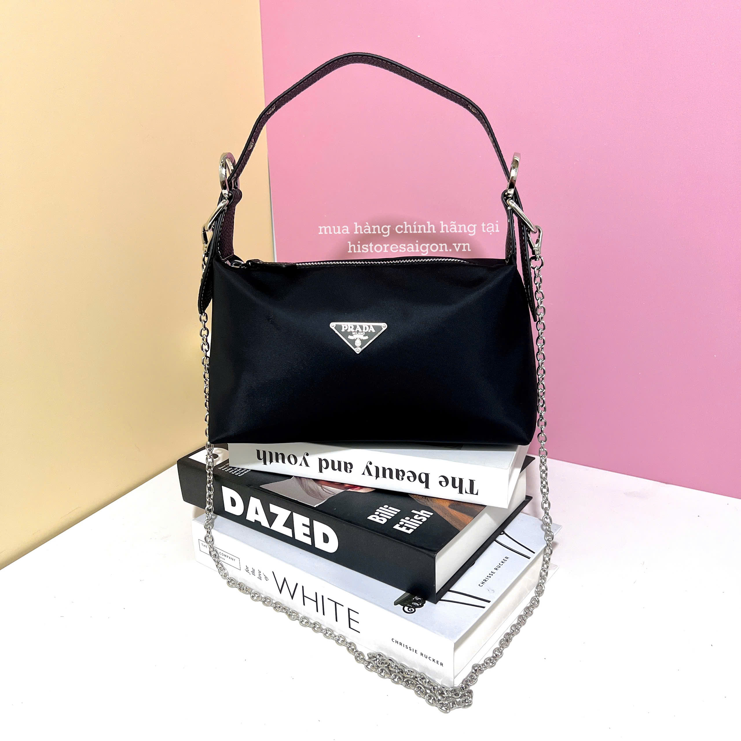 2680 - Túi Prada Gift Shoulder Bag Đen (Gift Hãng Tặng Khách) [HÀNG CHÍNH HÃNG]