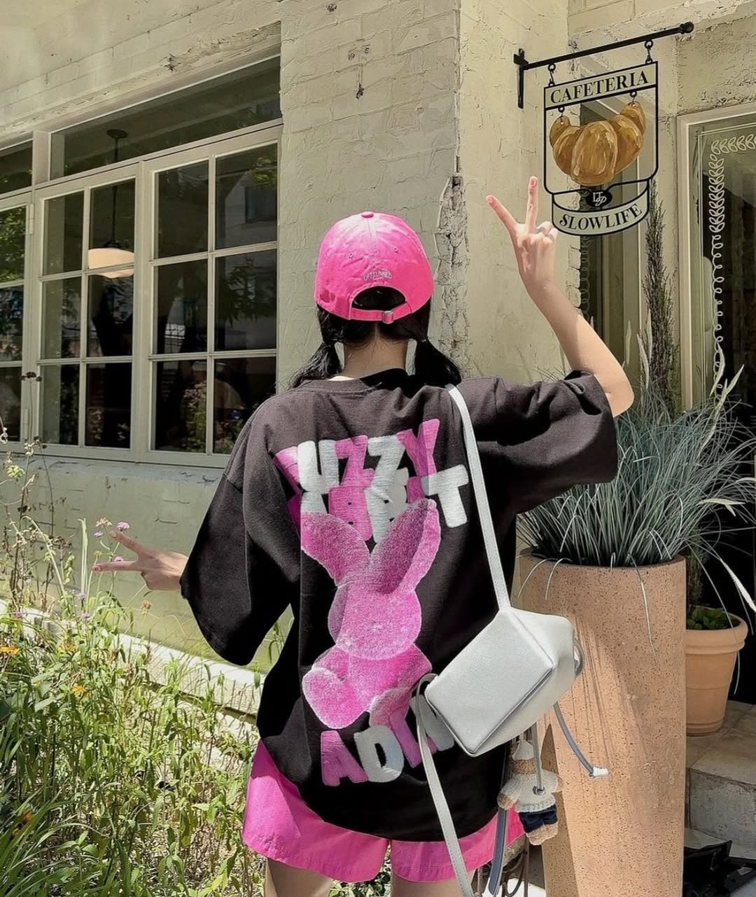 2113 - Áo ADLV Fuzzy Font Rabbit Đen Acmé de la vie ADLV-24SS-SSAFFR-BLK [HÀNG CHÍNH HÃNG]