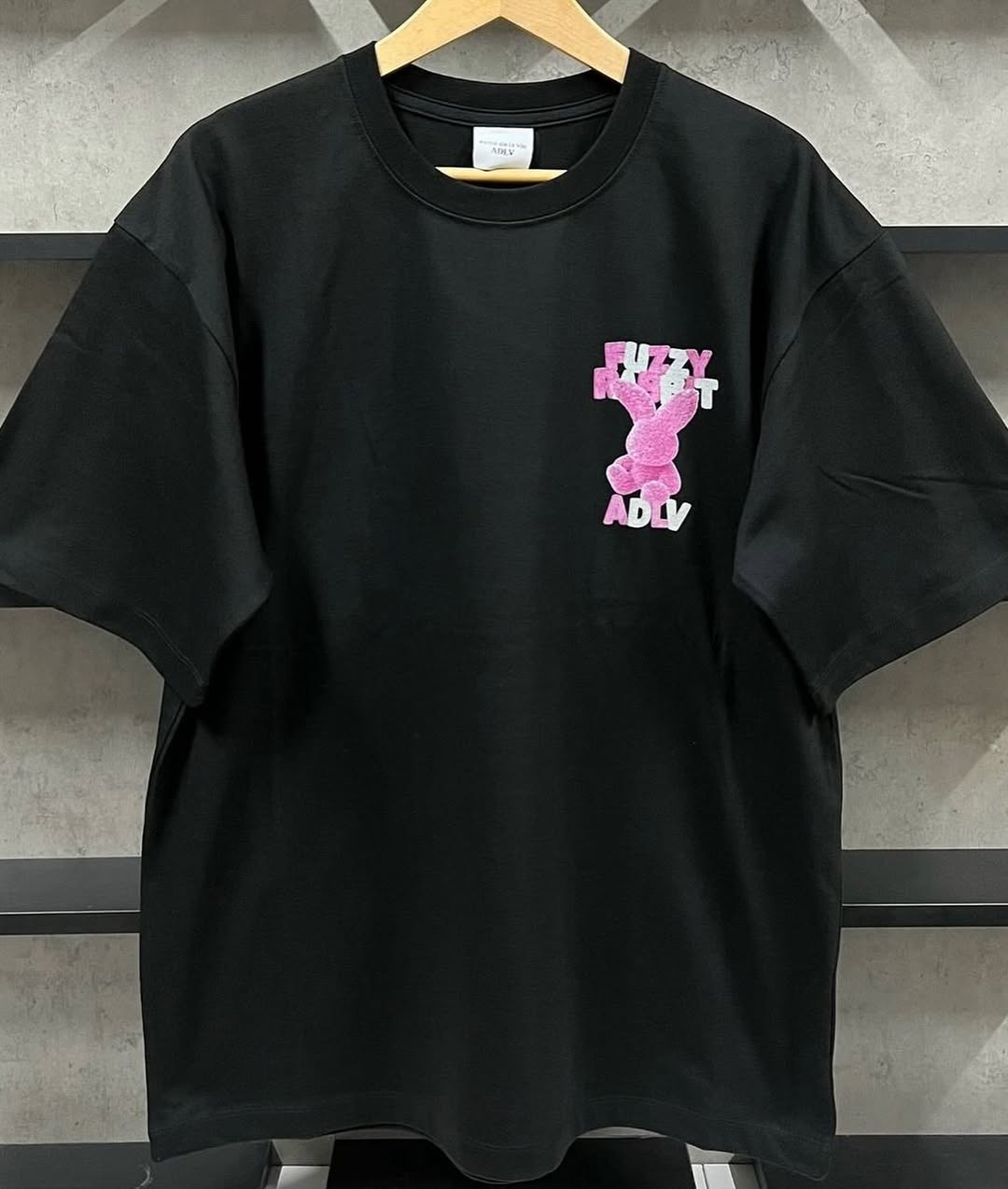 2113 - Áo ADLV Fuzzy Font Rabbit Đen Acmé de la vie ADLV-24SS-SSAFFR-BLK [HÀNG CHÍNH HÃNG]