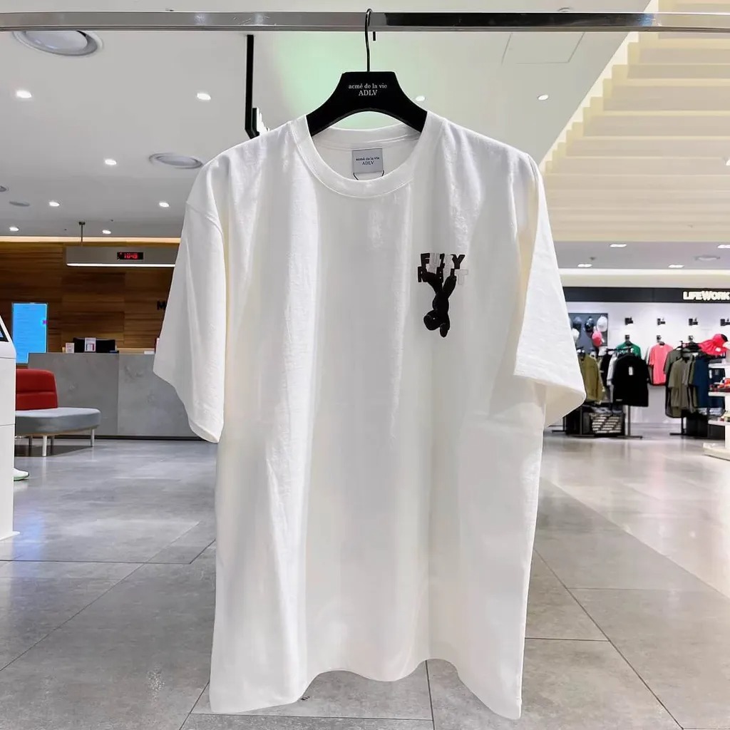 2114 - Áo ADLV Fuzzy Font Rabbit Trắng Kem Acmé de la vie ADLV-24SS-SSAFFR-CRM [HÀNG CHÍNH HÃNG]