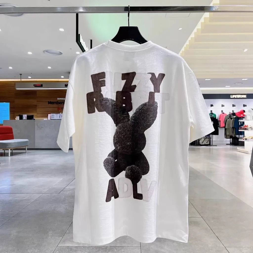 2114 - Áo ADLV Fuzzy Font Rabbit Trắng Kem Acmé de la vie ADLV-24SS-SSAFFR-CRM [HÀNG CHÍNH HÃNG]