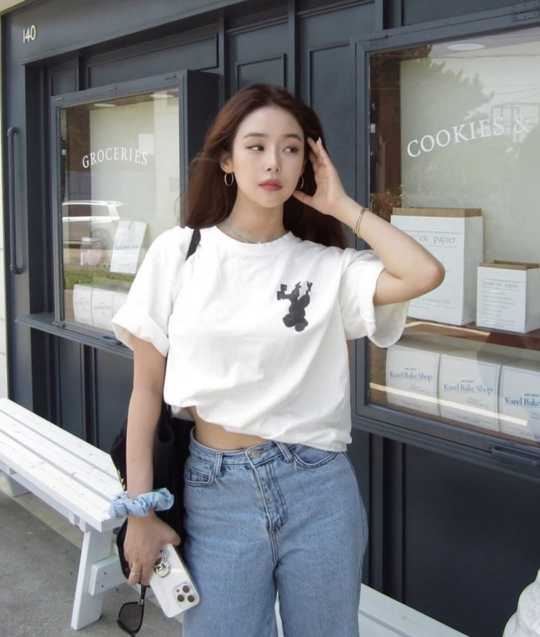 2114 - Áo ADLV Fuzzy Font Rabbit Trắng Kem Acmé de la vie ADLV-24SS-SSAFFR-CRM [HÀNG CHÍNH HÃNG]