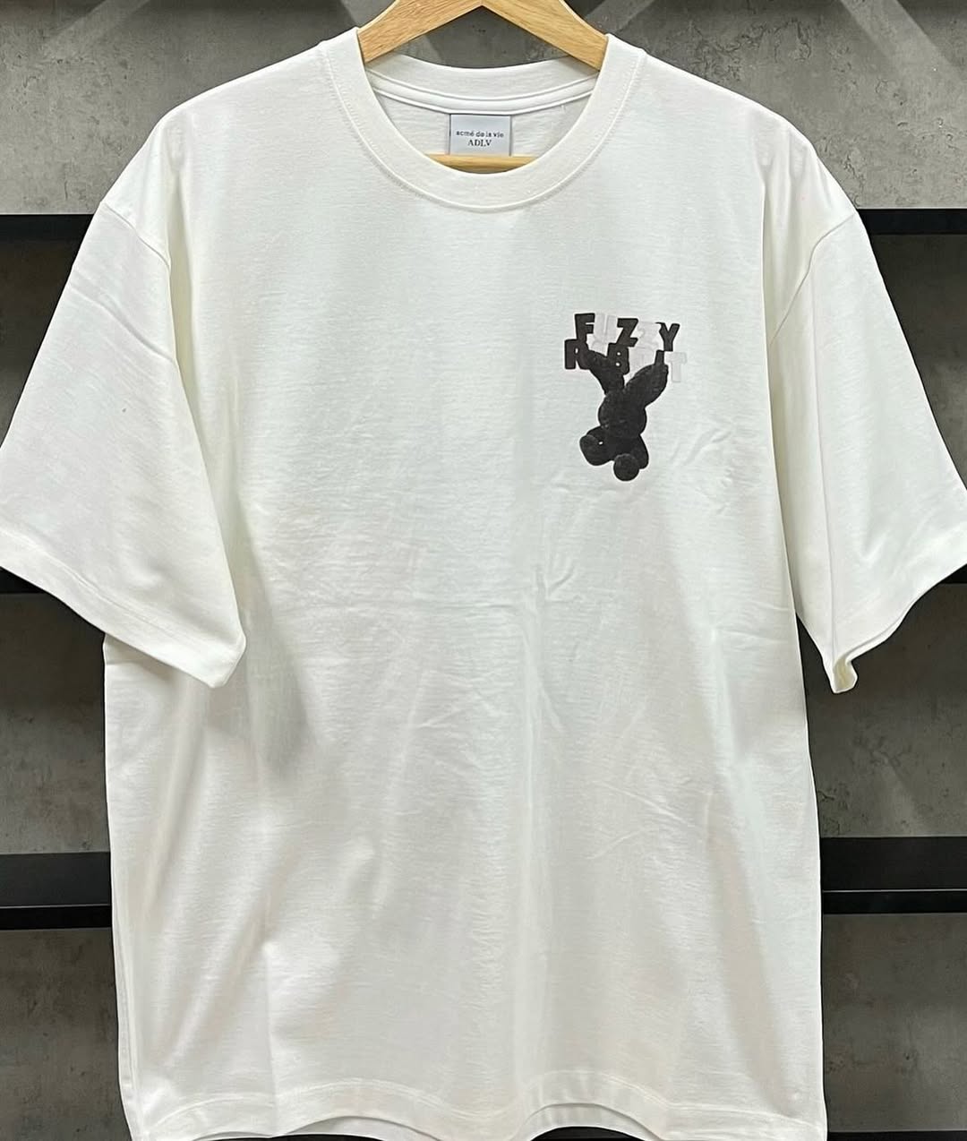2114 - Áo ADLV Fuzzy Font Rabbit Trắng Kem Acmé de la vie ADLV-24SS-SSAFFR-CRM [HÀNG CHÍNH HÃNG]