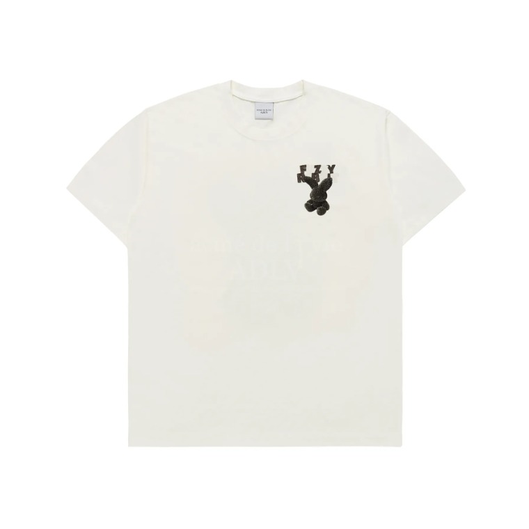 2114 - Áo ADLV Fuzzy Font Rabbit Trắng Kem Acmé de la vie ADLV-24SS-SSAFFR-CRM [HÀNG CHÍNH HÃNG]