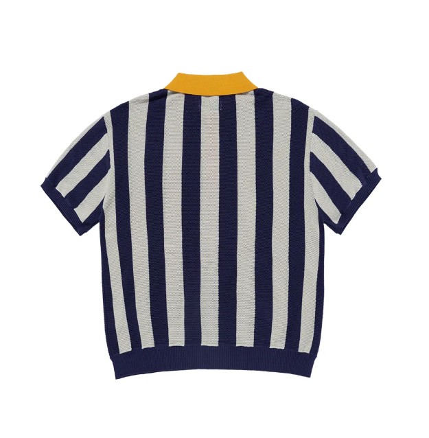 2035 - Áo ADLV Len Ngắn Tay Collar Point Stripe Xanh Navy 25SS-TP-KN-LG-CPK-NVY Acmé de la vie [HÀNG CHÍNH HÃNG]