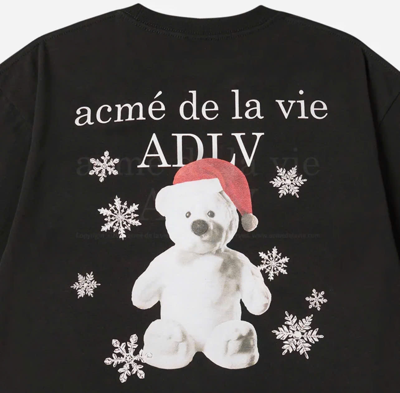 1978 - Áo ADLV Snow Bear Christmast Noel Đen 24FW-TP-SS-AW-SNB-BLK Acmé de la vie [HÀNG CHÍNH HÃNG]