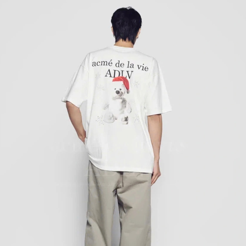 1979 - Áo ADLV Snow Bear Christmast Noel Trắng 24FW-TP-SS-AW-SNB-CRM Acmé de la vie [HÀNG CHÍNH HÃNG]