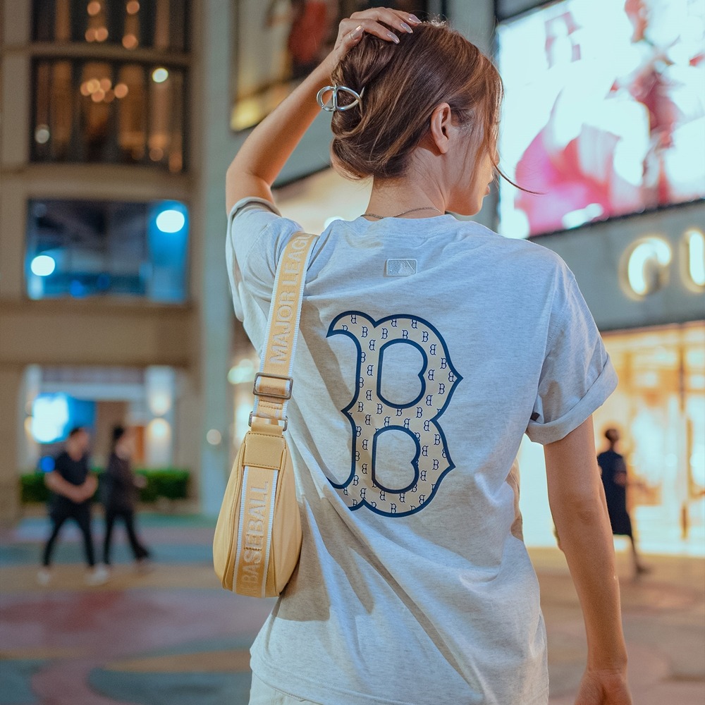 630 -  Áo MLB Big B Monologo - Xám - Code 3ATSM0233 43MGL [HÀNG CHÍNH HÃNG]