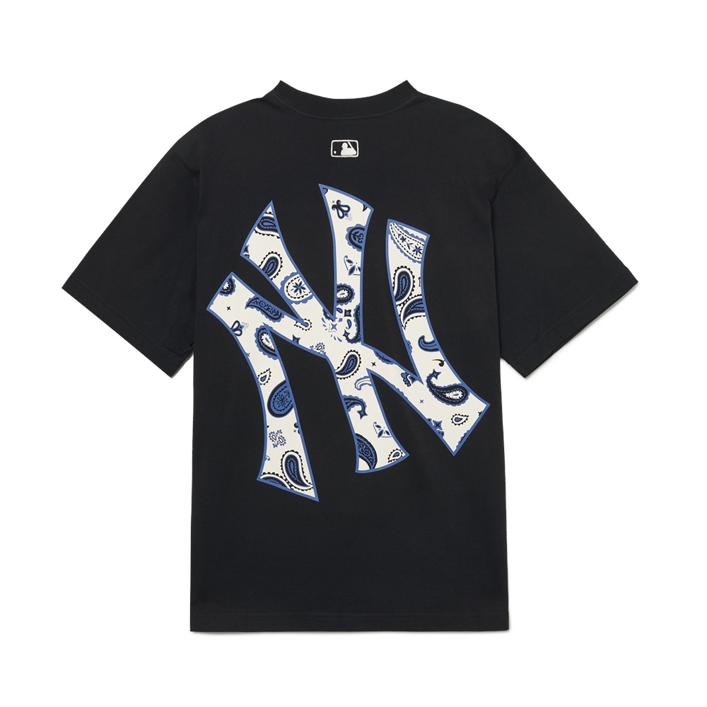 540 -  Áo MLB NY Paisley Logo - NY Hoa Xanh - Đen - Code 3ATSI0333-50BKS [HÀNG CHÍNH HÃNG]