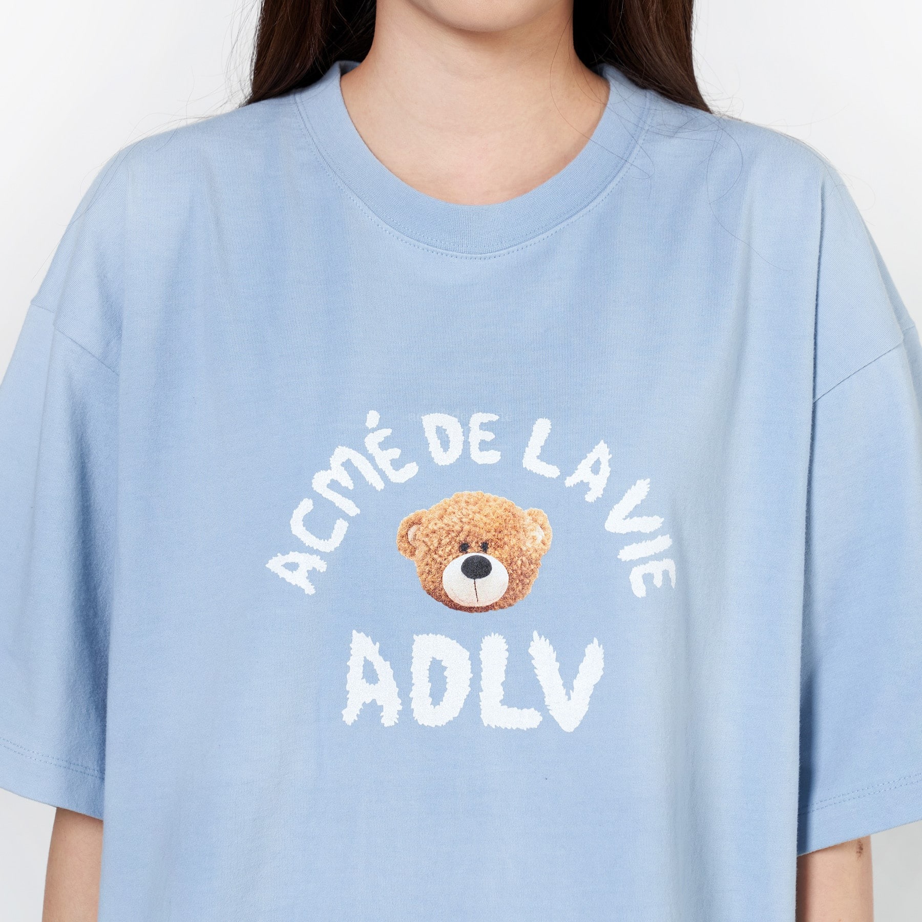1855 - Áo ADLV Teddy Bear Doll Xanh Trời ADLV-21SS-SSADSB-TBD [HÀNG CHÍNH HÃNG]