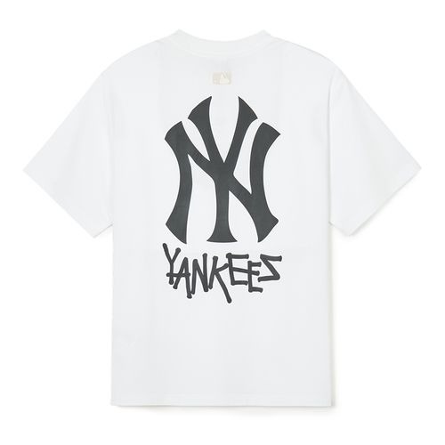 637 -  Áo MLB NY Hand Drawing Yankess - Trắng - Code 3ATSB1843 50WHS [HÀNG CHÍNH HÃNG]