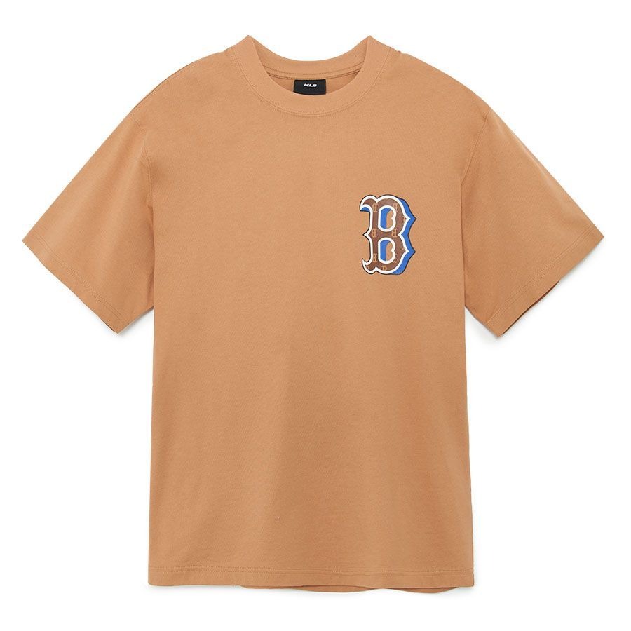 542 -  Áo MLB Big B Boston Monotive Overfit - Nâu - Big B Monogram - Code 3ATSM3033N-50BKS [HÀNG CHÍNH HÃNG]