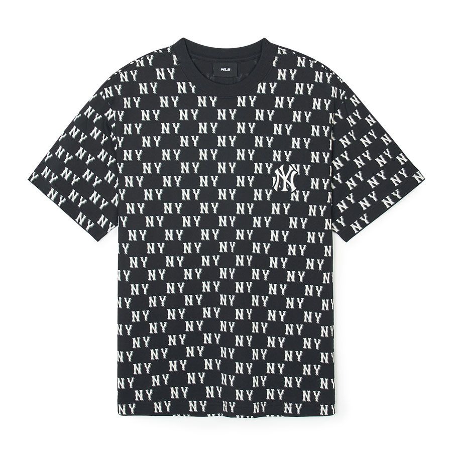 643 -  Áo MLB NY Classic Monogram 2024 - Đen - Code 3ATSM0843 50BKS [HÀNG CHÍNH HÃNG]