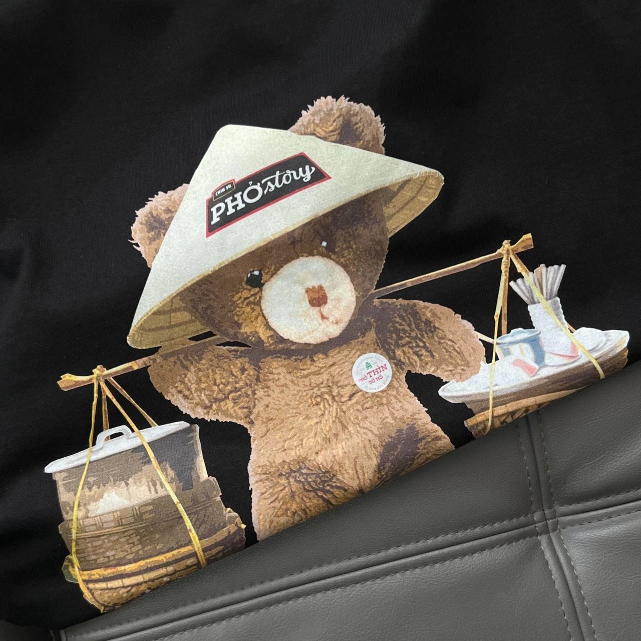 660 -  Áo ADLV x Phở Story Basket Bear - Phở Thìn - Gấu Gánh Phở - Đen - Code ADLV 24SS SSPABK BLK [HÀNG CHÍNH HÃNG]