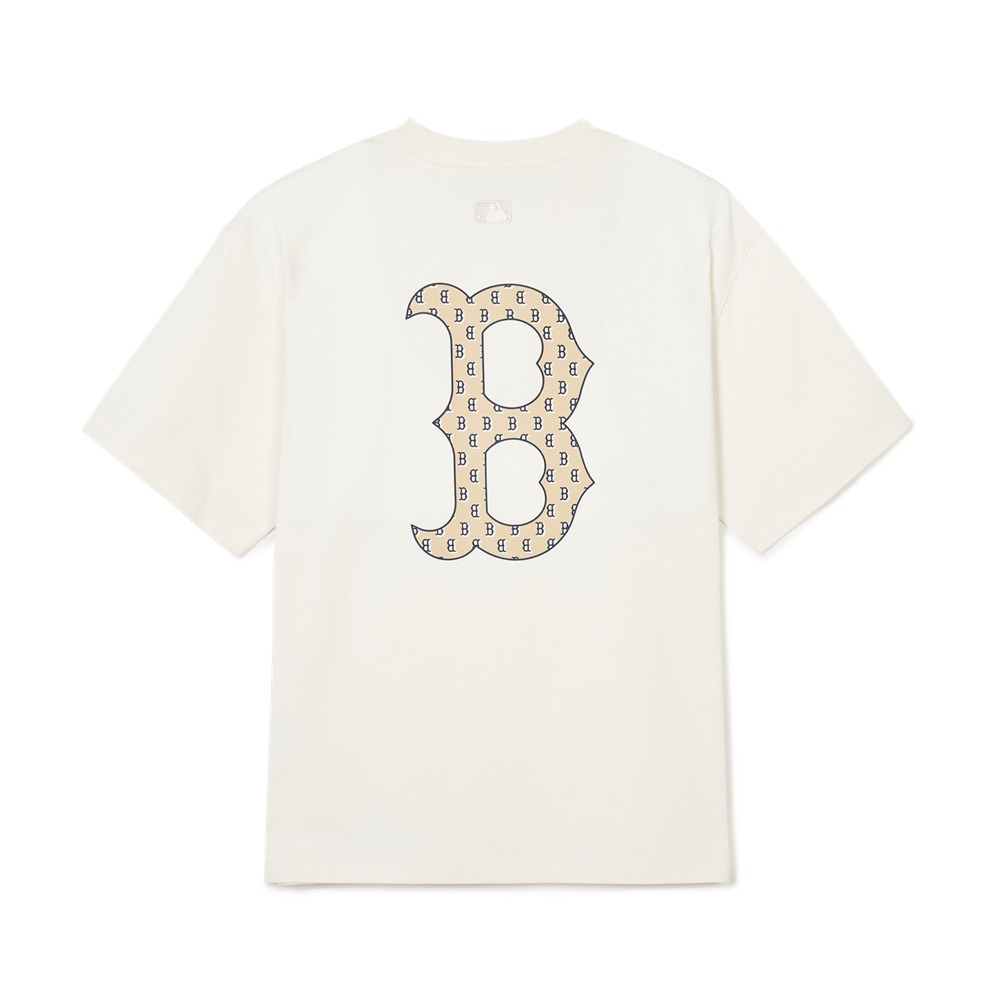 1055 -  Áo MLB Classic Monogram Big Lux Boston Red Sox Cream - Trắng Kem - Code 3ATSM0343 43CRS [HÀNG CHÍNH HÃNG]