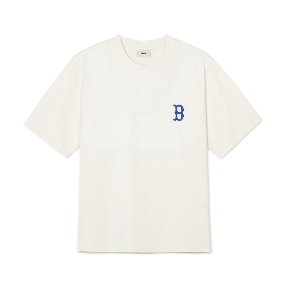1055 -  Áo MLB Classic Monogram Big Lux Boston Red Sox Cream - Trắng Kem - Code 3ATSM0343 43CRS [HÀNG CHÍNH HÃNG]