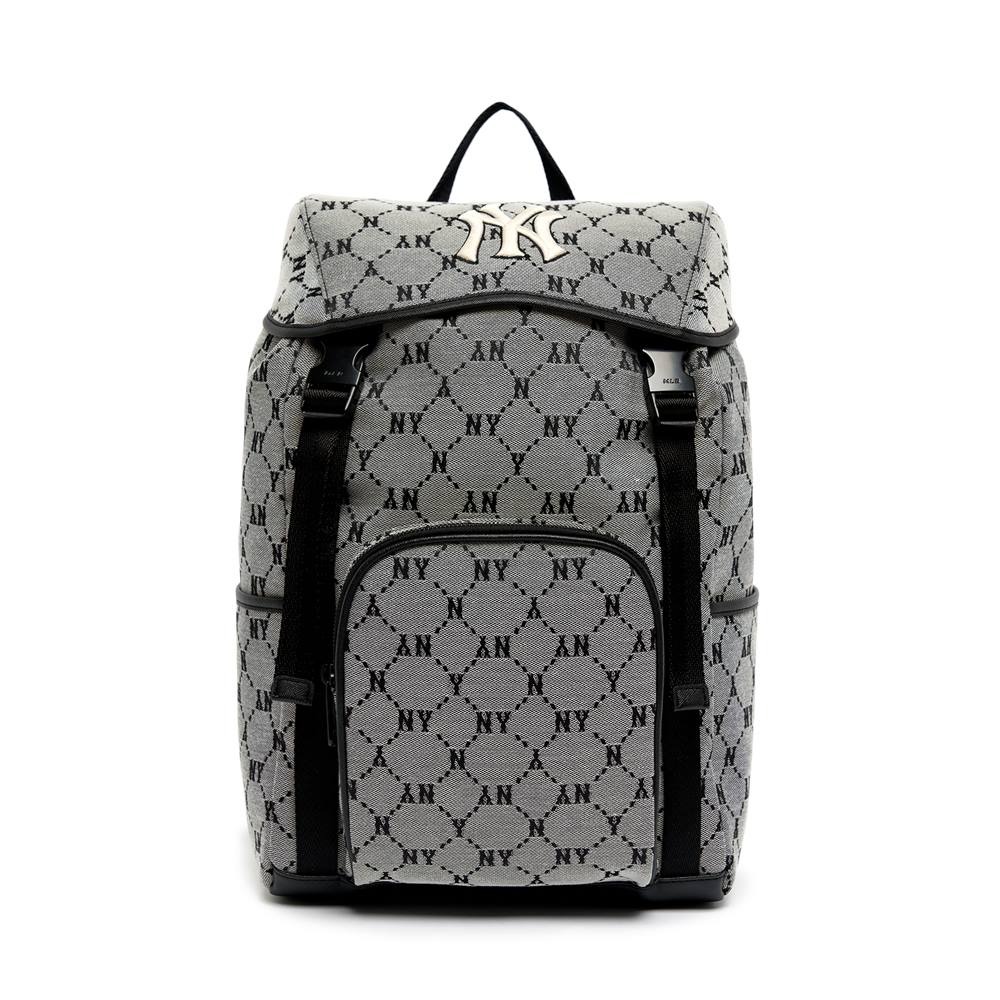 1070 -  Balo MLB NY Monogram Diamond Jacquard New York Yankees Gray - Xám - Code 3ABKM011N 50GRS [HÀNG CHÍNH HÃNG]
