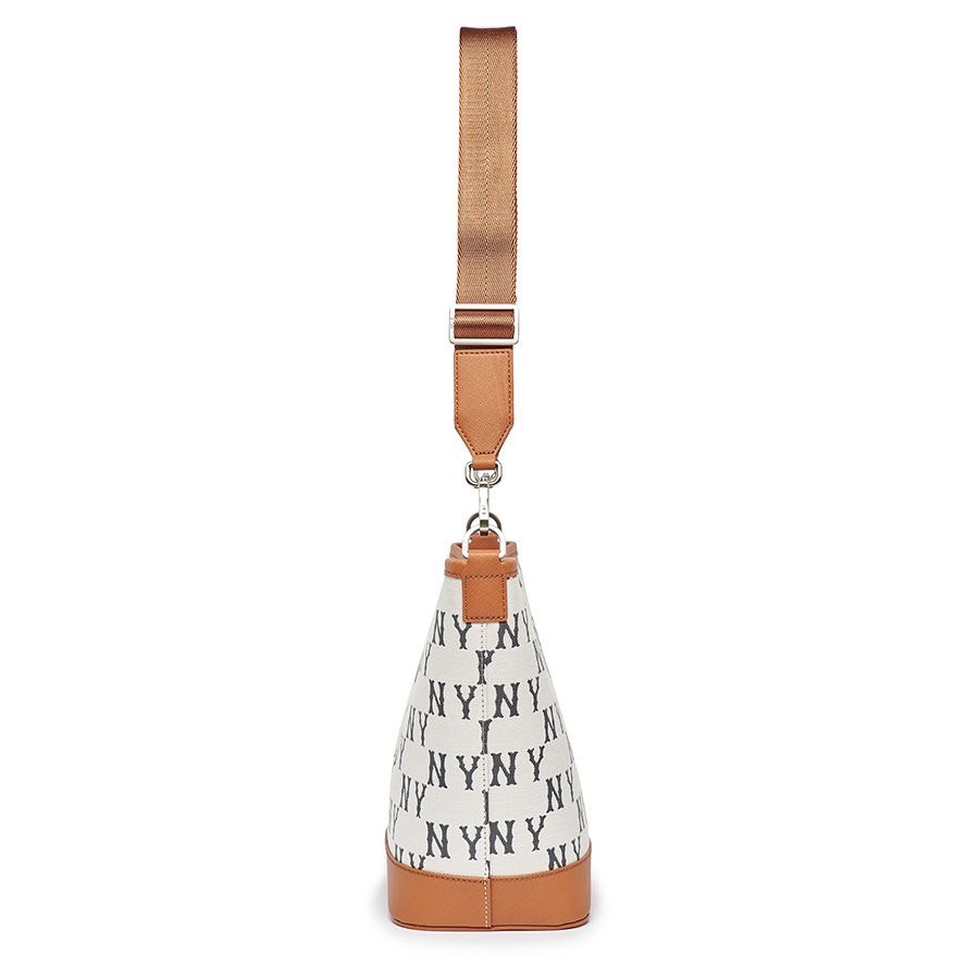 1161 - Túi Bucket Đeo Chéo MLB Big Classic Monogram Jacquard New Bucket Bag New York Yankees 3ABML023N-50CRS [HÀNG CHÍNH HÃNG]