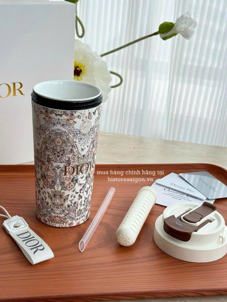 2133 - Bình Giữ Nhiệt Dior Gift Full Box Butterfly - Dior Tumbler (Gift Hãng Tặng Khách) [HÀNG CHÍNH HÃNG]