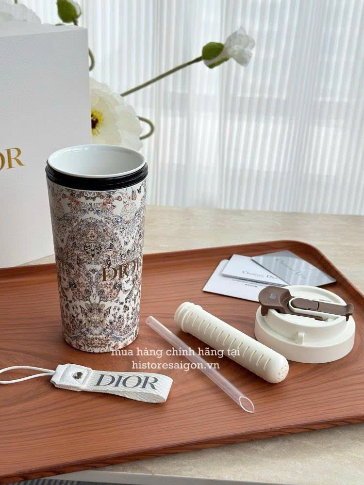 2133 - Bình Giữ Nhiệt Dior Gift Full Box Butterfly - Dior Tumbler (Gift Hãng Tặng Khách) [HÀNG CHÍNH HÃNG]