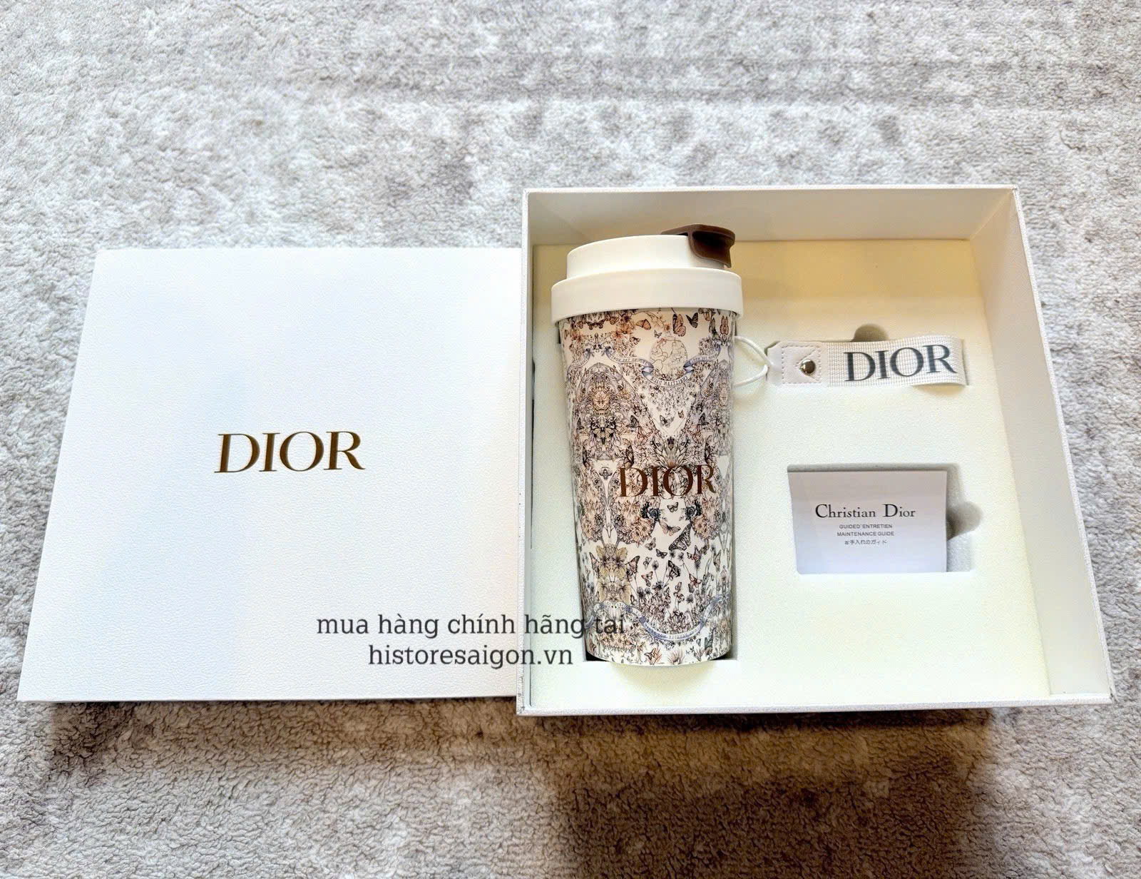 2133 - Bình Giữ Nhiệt Dior Gift Full Box Butterfly - Dior Tumbler (Gift Hãng Tặng Khách) [HÀNG CHÍNH HÃNG]