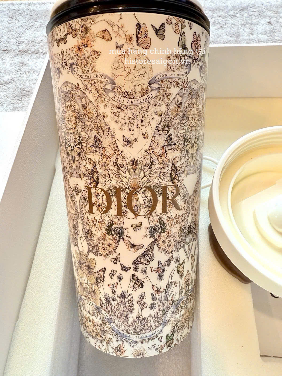 2133 - Bình Giữ Nhiệt Dior Gift Full Box Butterfly - Dior Tumbler (Gift Hãng Tặng Khách) [HÀNG CHÍNH HÃNG]