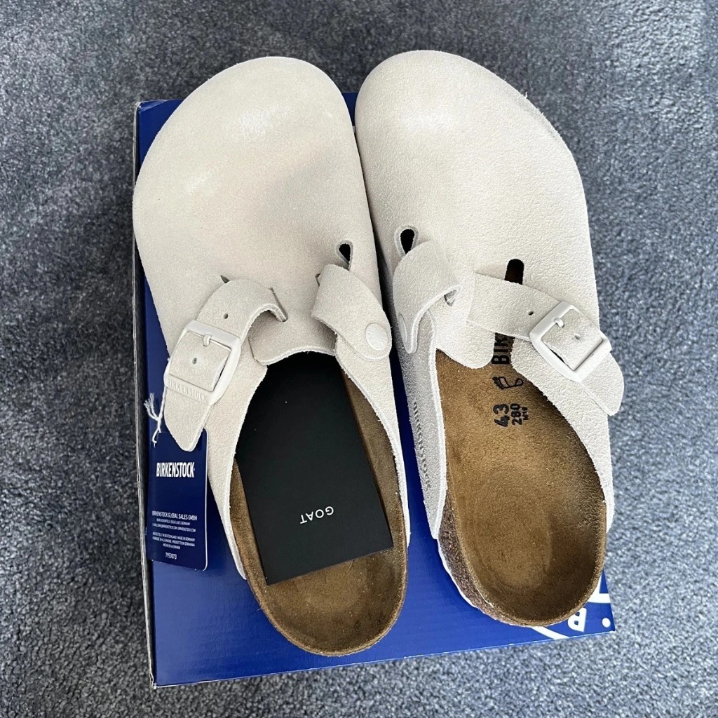 2658 - Dép Birkenstock Boston Soft Footbed Antique White 1027693 / 1027667 [HÀNG CHÍNH HÃNG]