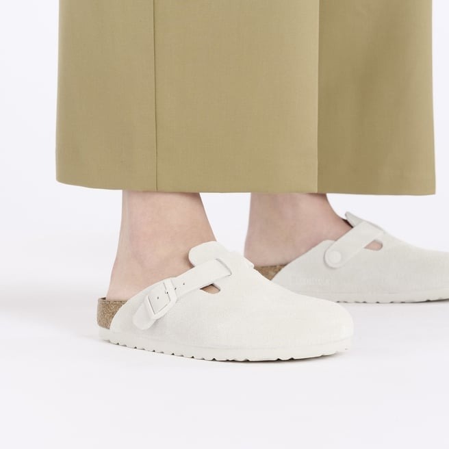 2658 - Dép Birkenstock Boston Soft Footbed Antique White 1027693 / 1027667 [HÀNG CHÍNH HÃNG]