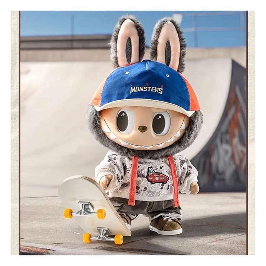 1135 - Labubu Vans Off The Walls 38cm - POPMART The Monster Vinyl Plush Doll Art Toy - Code 6941848280091 [HÀNG CHÍNH HÃNG]