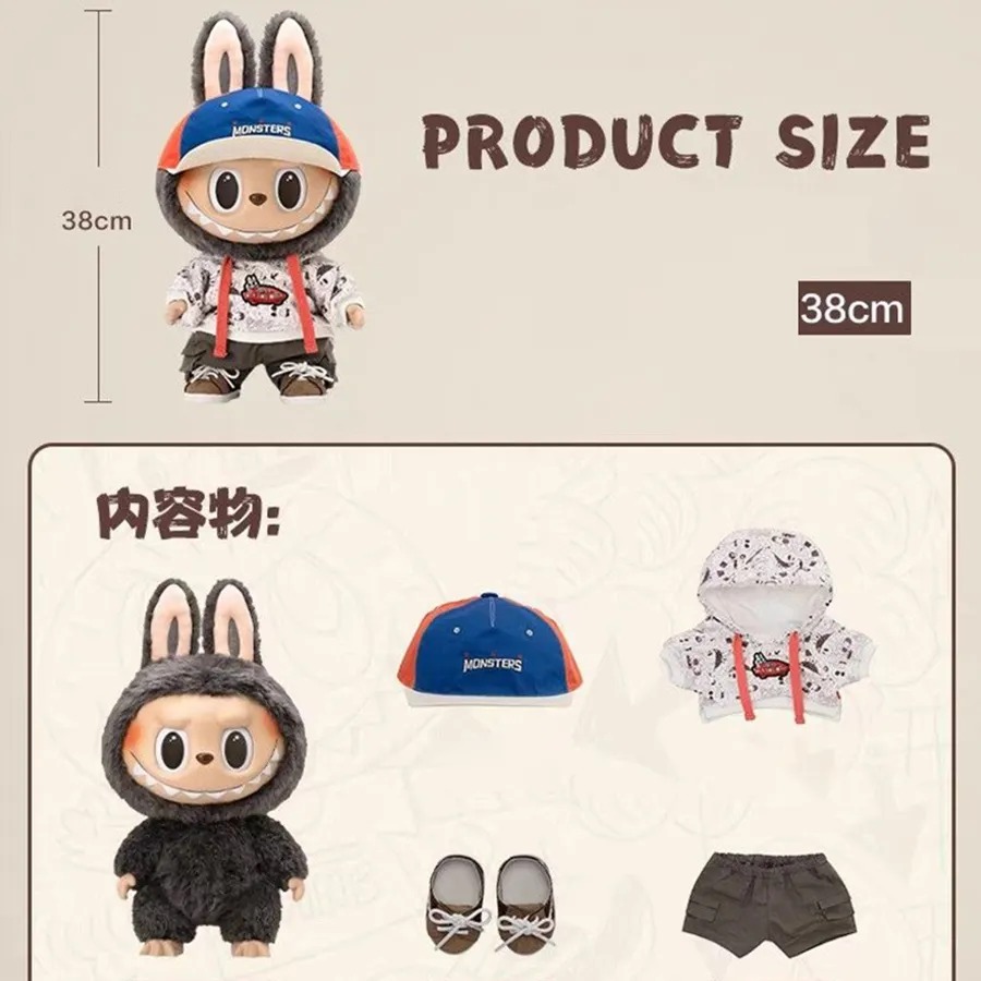 1135 - Labubu Vans Off The Walls 38cm - POPMART The Monster Vinyl Plush Doll Art Toy - Code 6941848280091 [HÀNG CHÍNH HÃNG]
