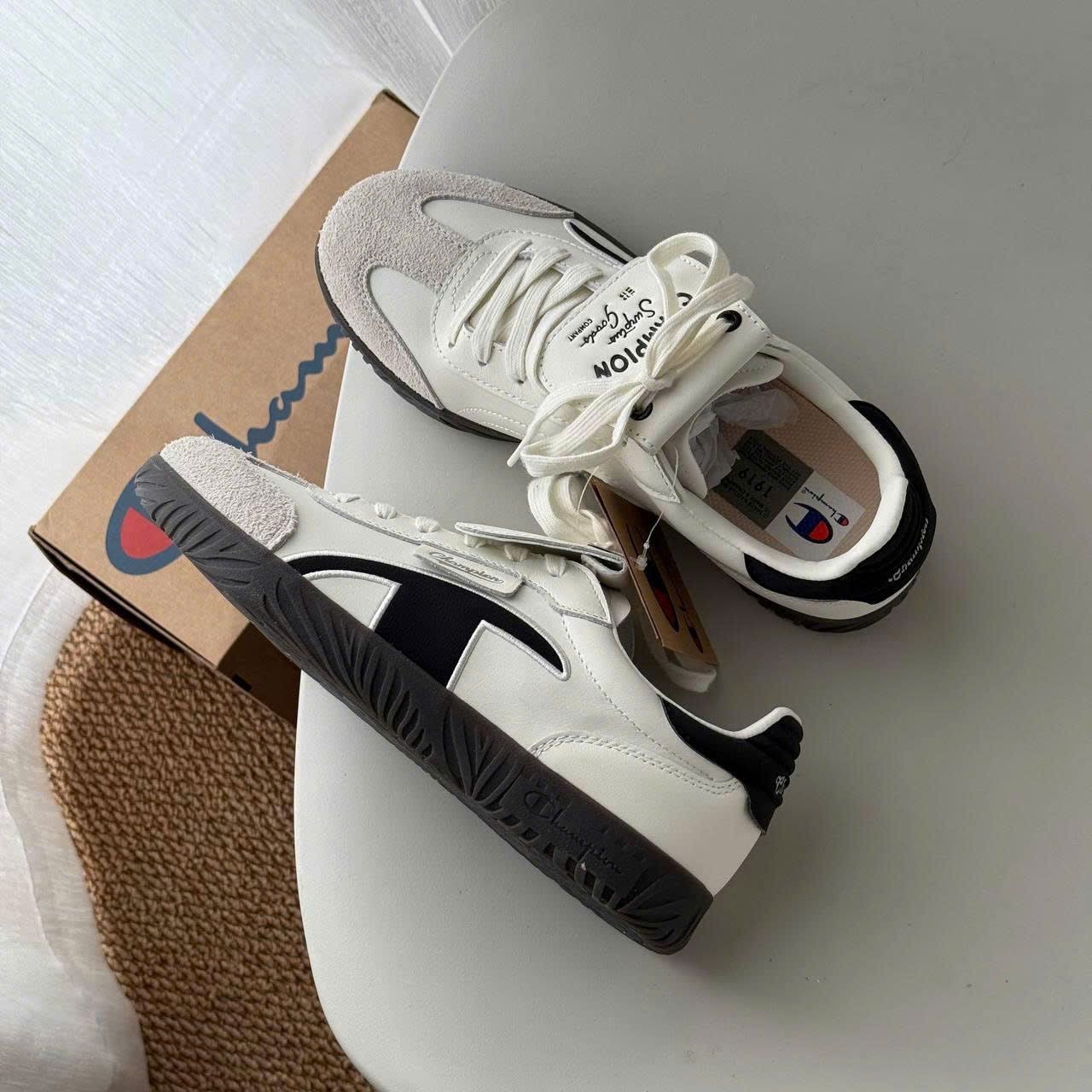 1669 - Giày Champion Essentials T-Trainer Cream Black U4CFCTW14U3 [HÀNG CHÍNH HÃNG]