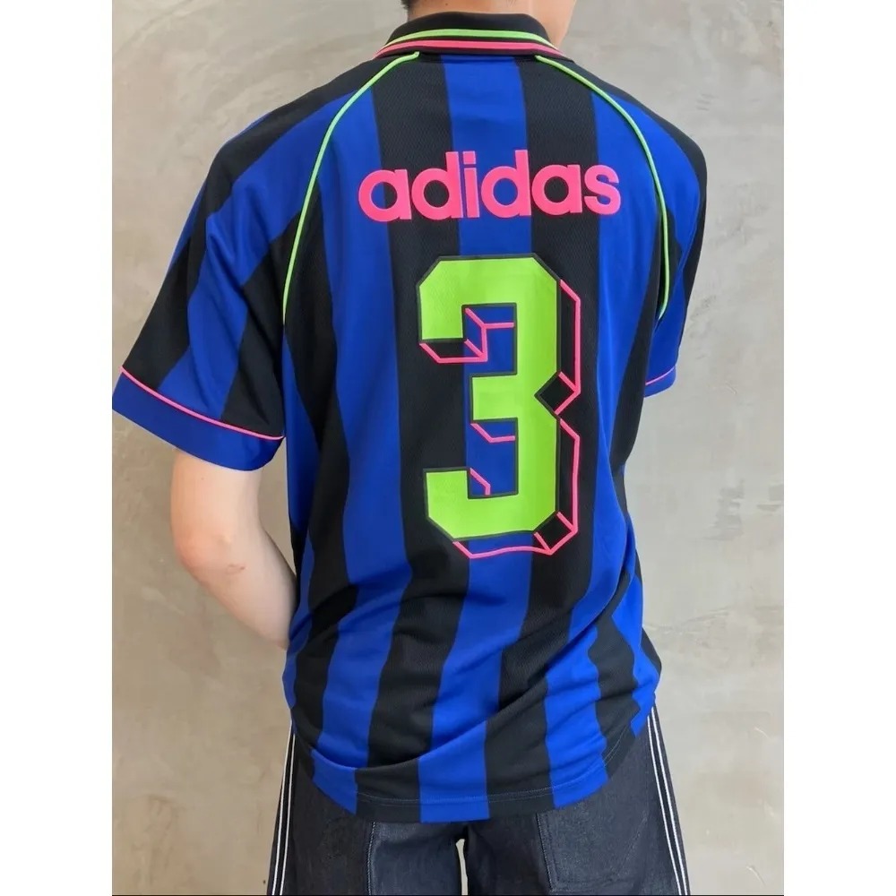 1684 - Áo Adidas Originals Jcquard Jersey Semi Lucid Blue / Black KD2307 - Xanh Dương Đen [HÀNG CHÍNH HÃNG]