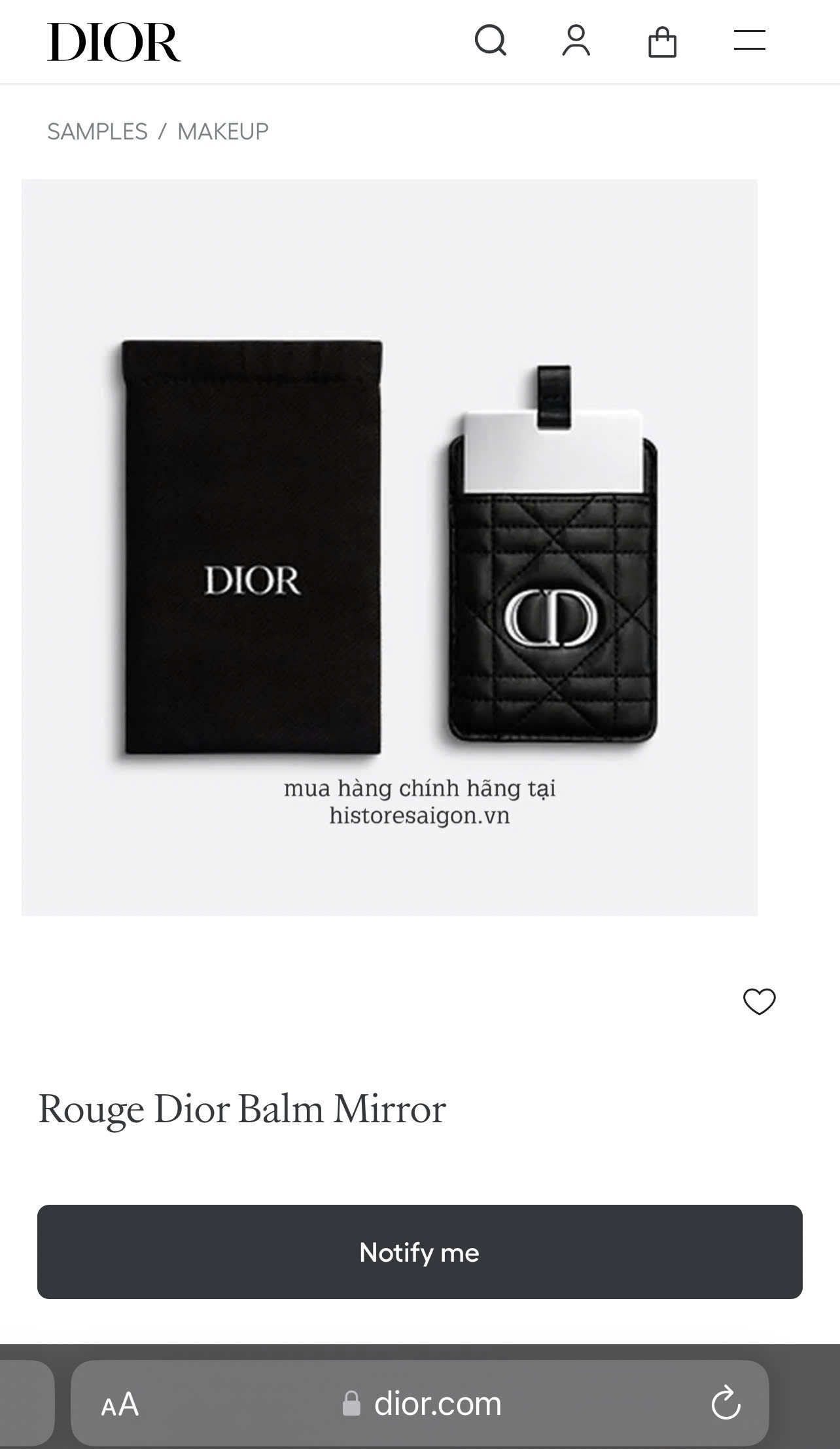 2742 - Card Holder Dior Kèm Gương Gift (Gift Hãng Tặng Khách) [HÀNG CHÍNH HÃNG]